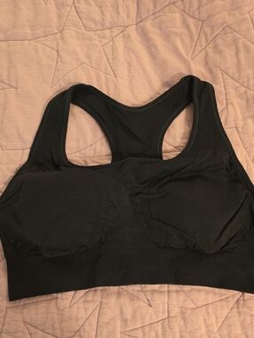 Underoutfit Women's Navy Blue Seamless Racerback Sports Bra